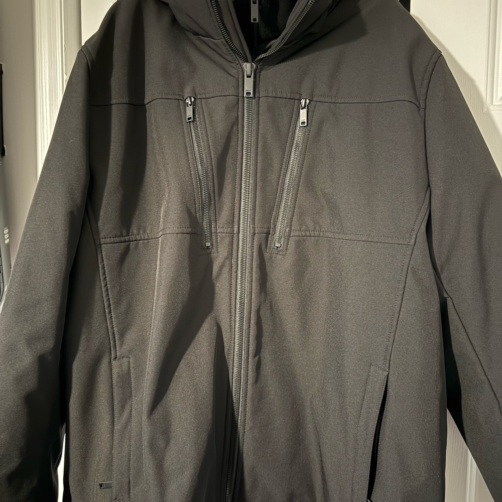 DKNY Charcoal Hooded Performance Jacket